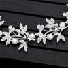 Wedding Handmade Silver Color Pearl Rhinestone Women Headband Hair Jewelry Bride Tiara Headband
