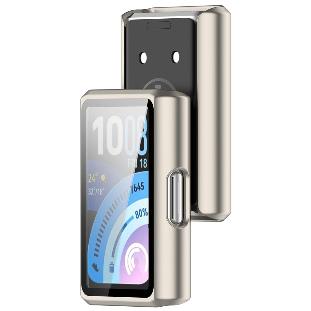 

Чехол для ПК + Закаленное стекло для Huawei Band 11 Pro / 11Pro NFC Полноэкранный защитный бампер-корпус для Huawei Band 11 Pro/11Pro NFC Аксессуары бежевый