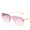 Vintage Classic Rimless One Piece Sunglasses Women for Men Fashion Luxury Brand Design Travel Driving Trend Sun Glasses