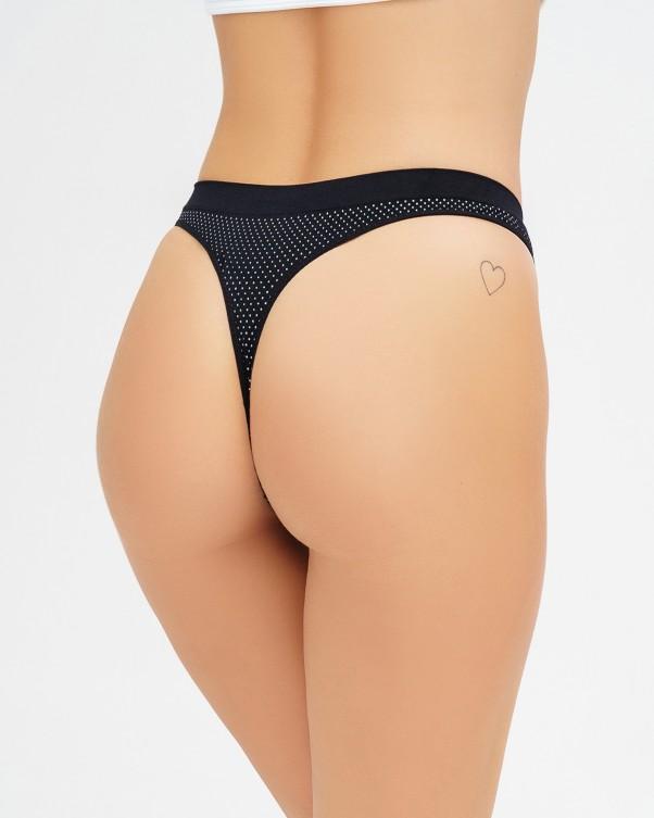 Chiloți tanga cu buline ISSA Plus