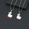 Come On Duck Cute Cartoon Necklace Couple Simple Versatile Sweater Sweater Chain Ins Boys and Girls Trendy Personality Pendant