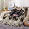 1Pc Bulldog Print Flannel Blanket, High Quality Comfortable for All Seasons, Home Decor, Warmth and Comfort, Perfect for Gifts