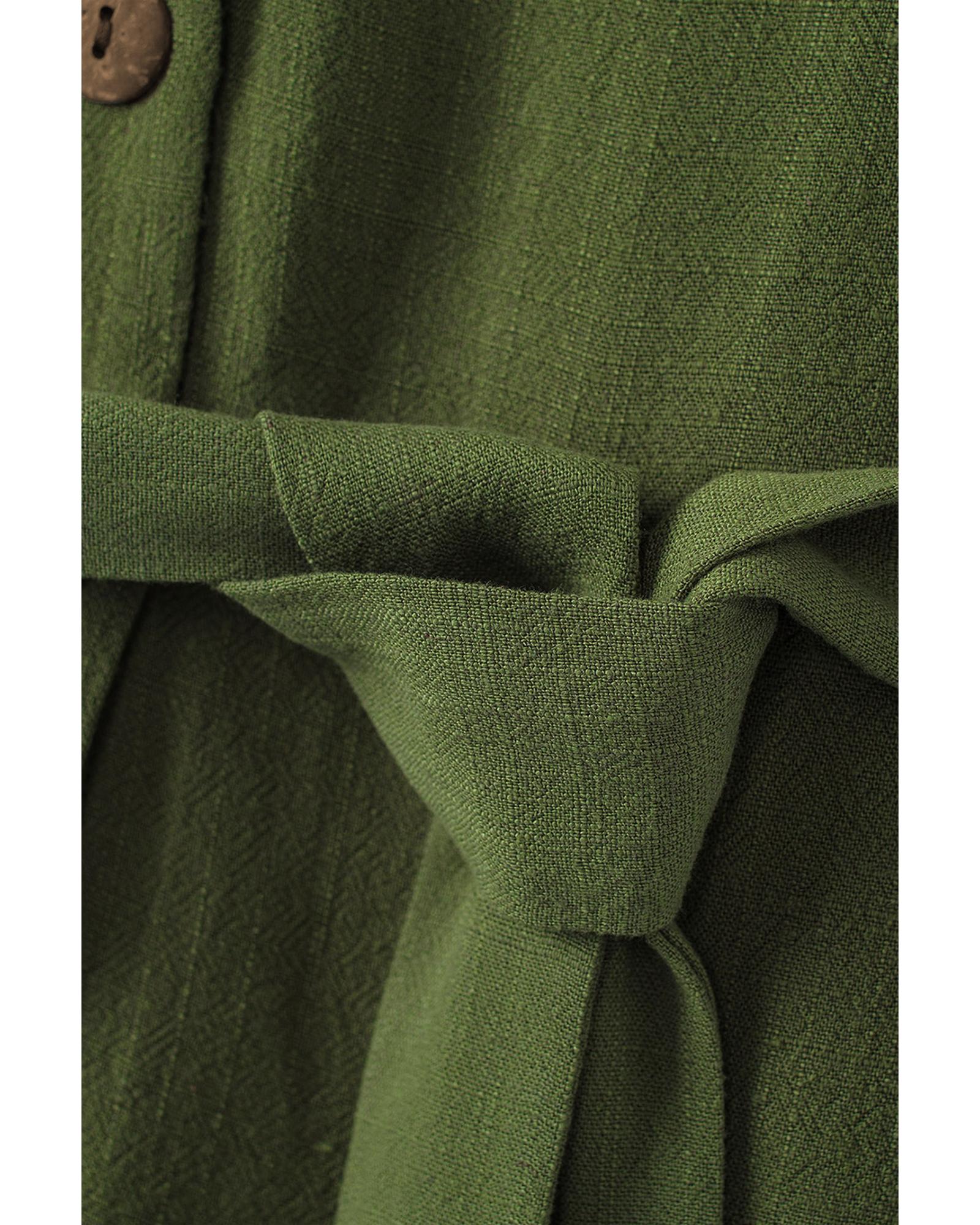 

Azura Exchange Green Button V Neck Romper with Belt S зелений