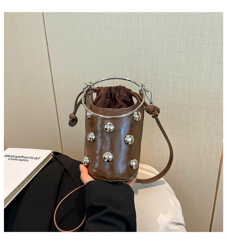 Trend Rivet Fashion Women's Bag 2025 Large Capacity New Shoulder Crossbody Underarm Handbag
