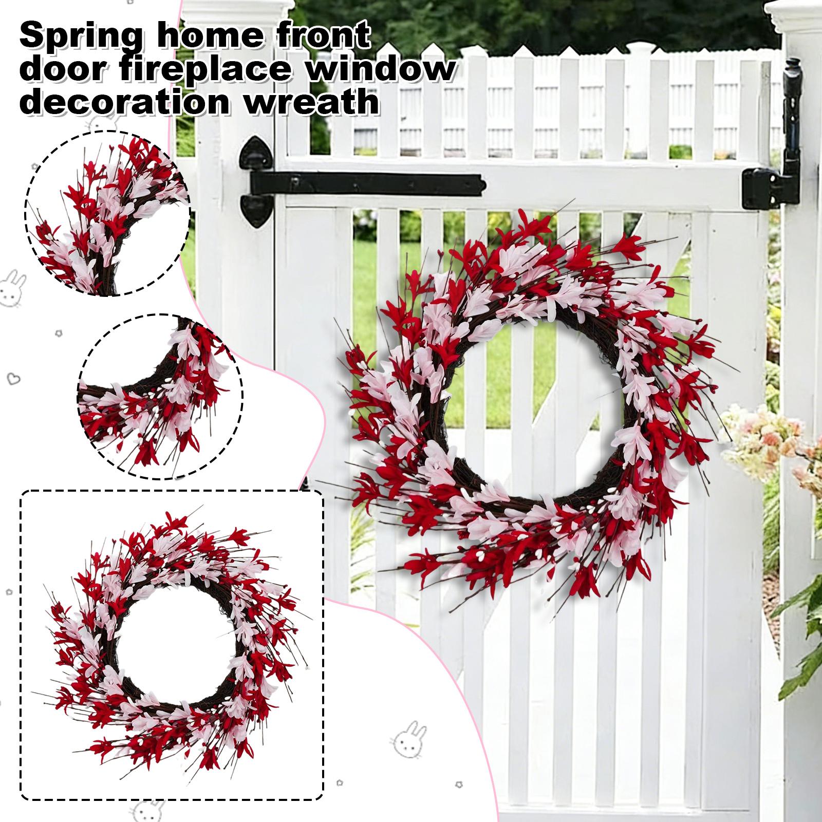 

3D48cm Winter And Spring Decorative Wreaths Doorways, Fireplaces, And Other Decorative Items; Simulated Spring Wreaths. One Size