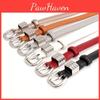 Womens Slim Faux Leather Belt Fashion Alloy Buckle For Office Or Casual Looks