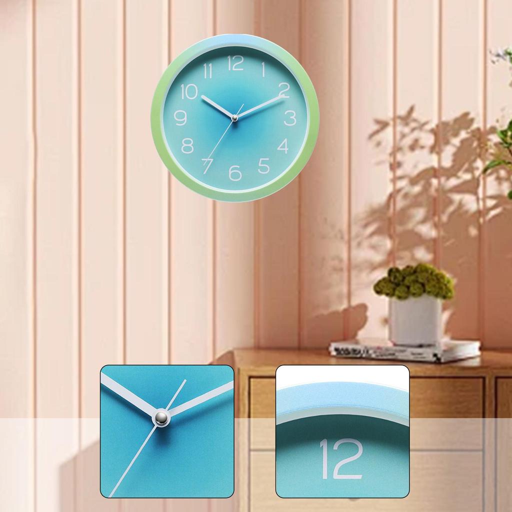 Wall Clock Artwork 10 Inch Lightweight Home Decoration Fashion Display Mute for Farmhouse Bedroom Dining Room Kitchen Gift