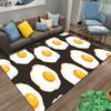 Stylish Carpet with Fried Egg Pattern Design for Modern Home Decor Suitable for Use As an Anti-slip for Living Room Bedroom Sofas