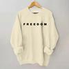 Women's Loose And Comfortable Round Neck Long Sleeved Sweatshirt With Printed Text
