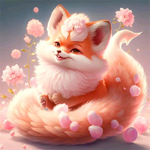 Diamant-Malerei voller Bohrer Fuchs Cartoon Home Decor Stickerei Mosaik Tier Blume Kreuzstich Kristall Wandkunst