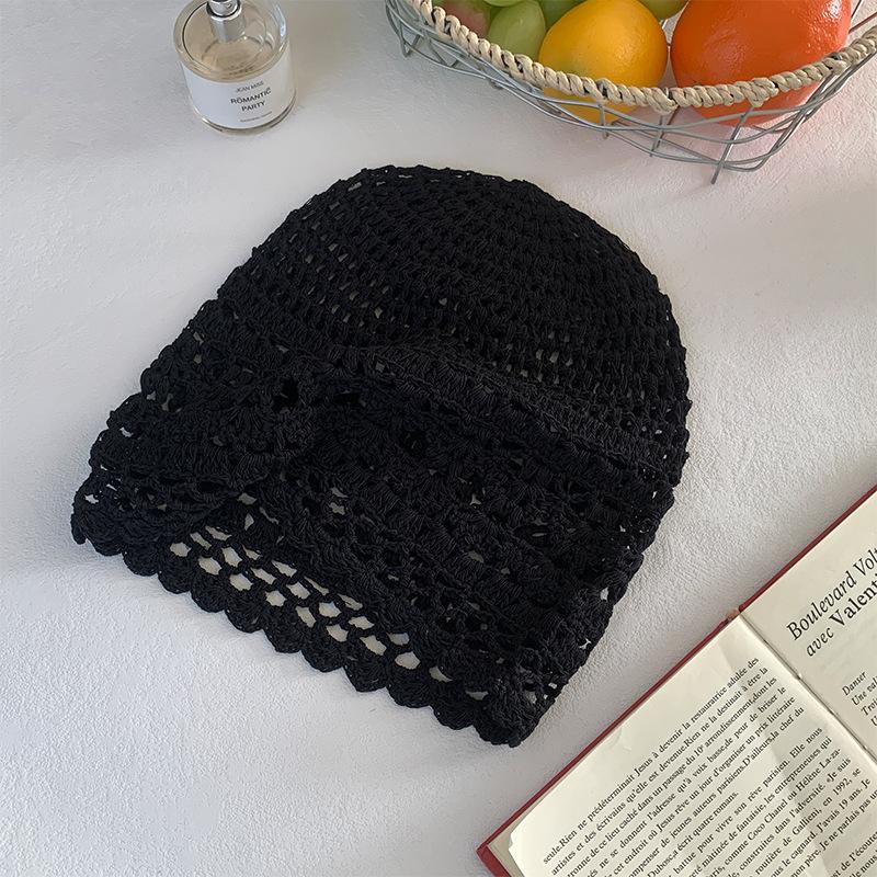 

Новая Универсальная Шапка Ажурная Холодная Шапка Ручной Вязки Головная Шапка Женская Весенняя Тонкая Шапка-Бини Шапка-Пуловер