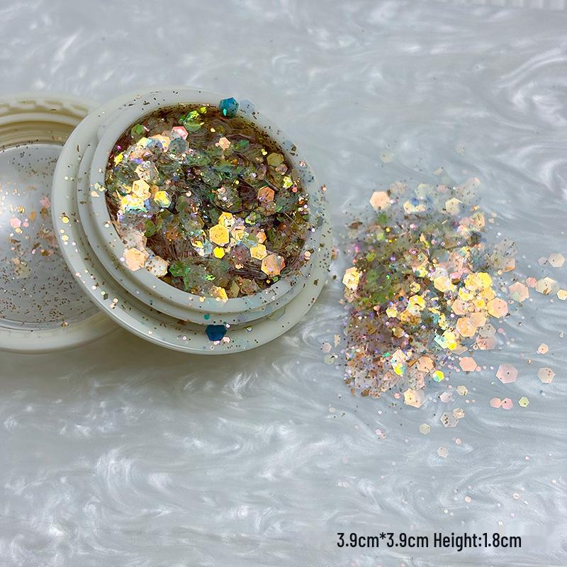 

Вирусный дизайн ногтей Fairy Eye K9 Crystal Glitter DIY Sequin Mix