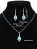 Bohemian Holiday Style Zircon Set Women's Water Droplet Stone Inlaid Classic Simple Earrings Short Necklace