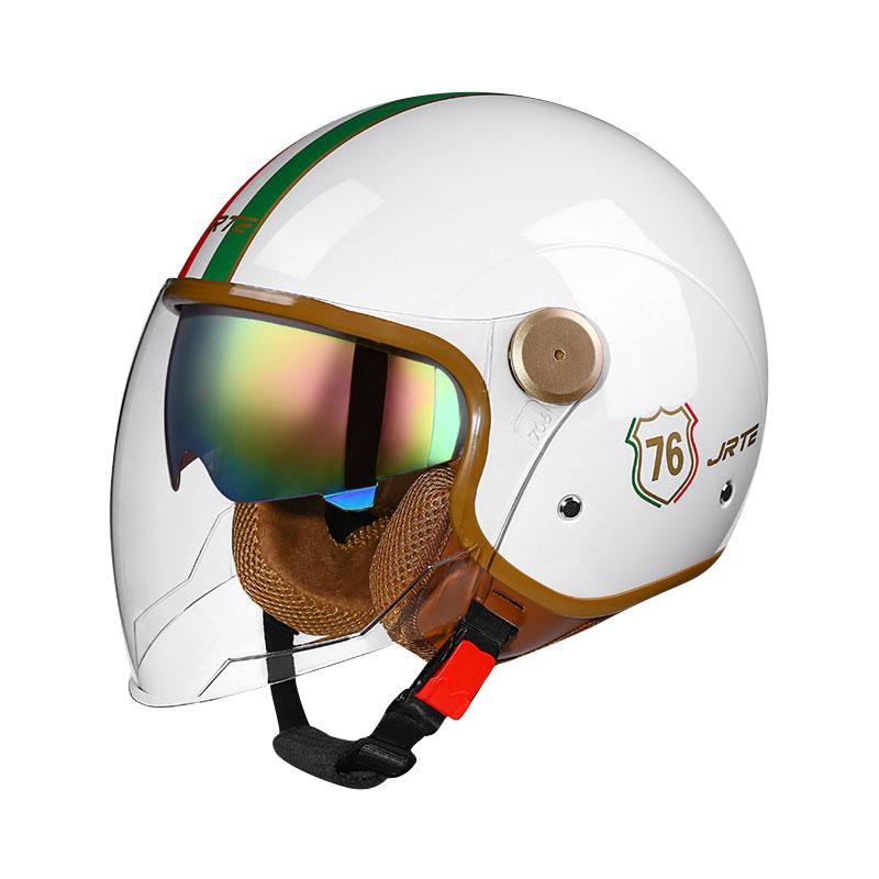 Retro Jet Helmet DOT Open Face Motorcycle Helmets Men Women 3/4 Open Half Helmet for Moto Accessories Cascos Para Motos