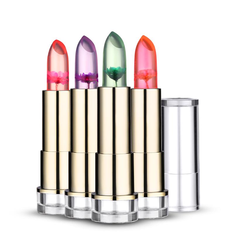Buy Flower Crystal Jelly Lipstick Magic Temperature Color Changing Lip Balm Moisturizing Long