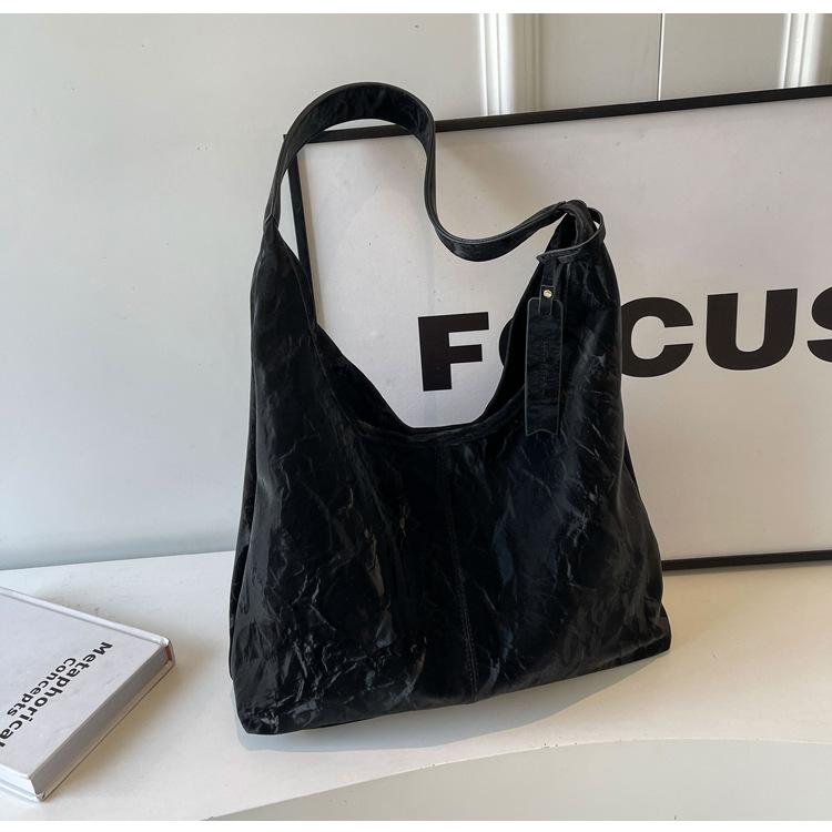 

Премиальная сумка женская новая модная стильная сумка через плечо большая вместимость сумка-тоут сумка-мессенджер для поездок на работу сумка-ведро чёрный