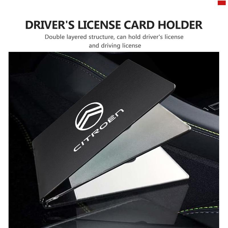 Car ID Card Case Metal Key Card Holder Bank Credit Card Case For Citroen C4 C3 C5 C1 C2 C6 VTS C4L DS3 DS4 DS5 Grand Berlingo