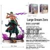 One Piece Zoro GK Statue: Doppelkopf, Austauschbares Drei-Schwerter-Stil Anime-Modell.