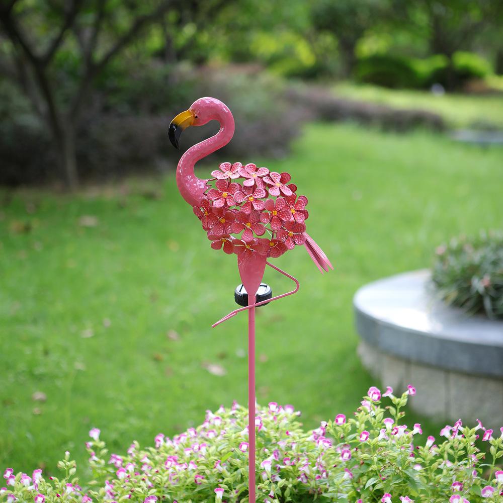 Solar Flamingo Lawn Light Outdoor Stake Light Landscape Decoration Villa Garden Courtyard Lamp Solar Powered Garden Light For Lawn And Patio