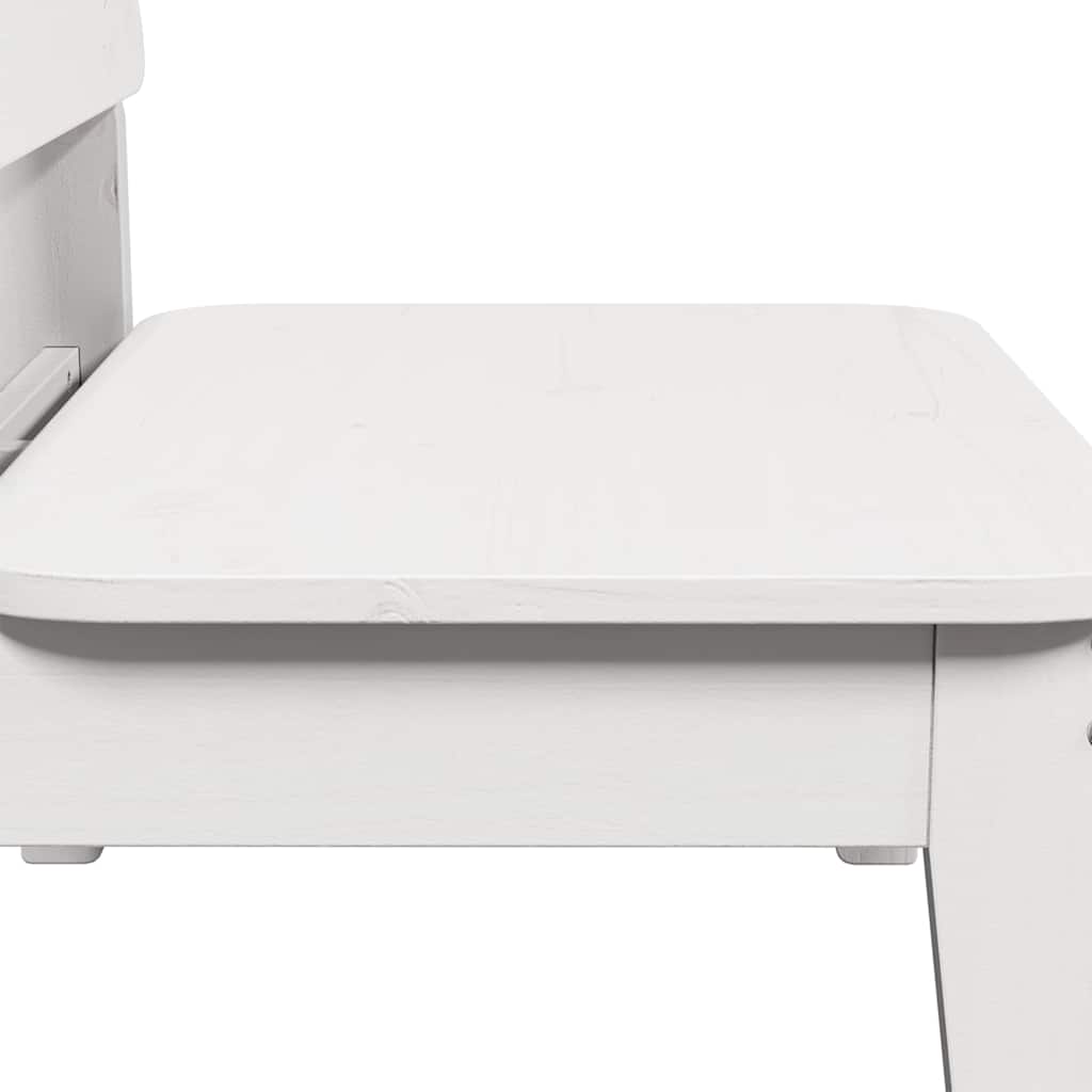 Garden Chair White 60x52.5x72 cm Solid Pine Wood
