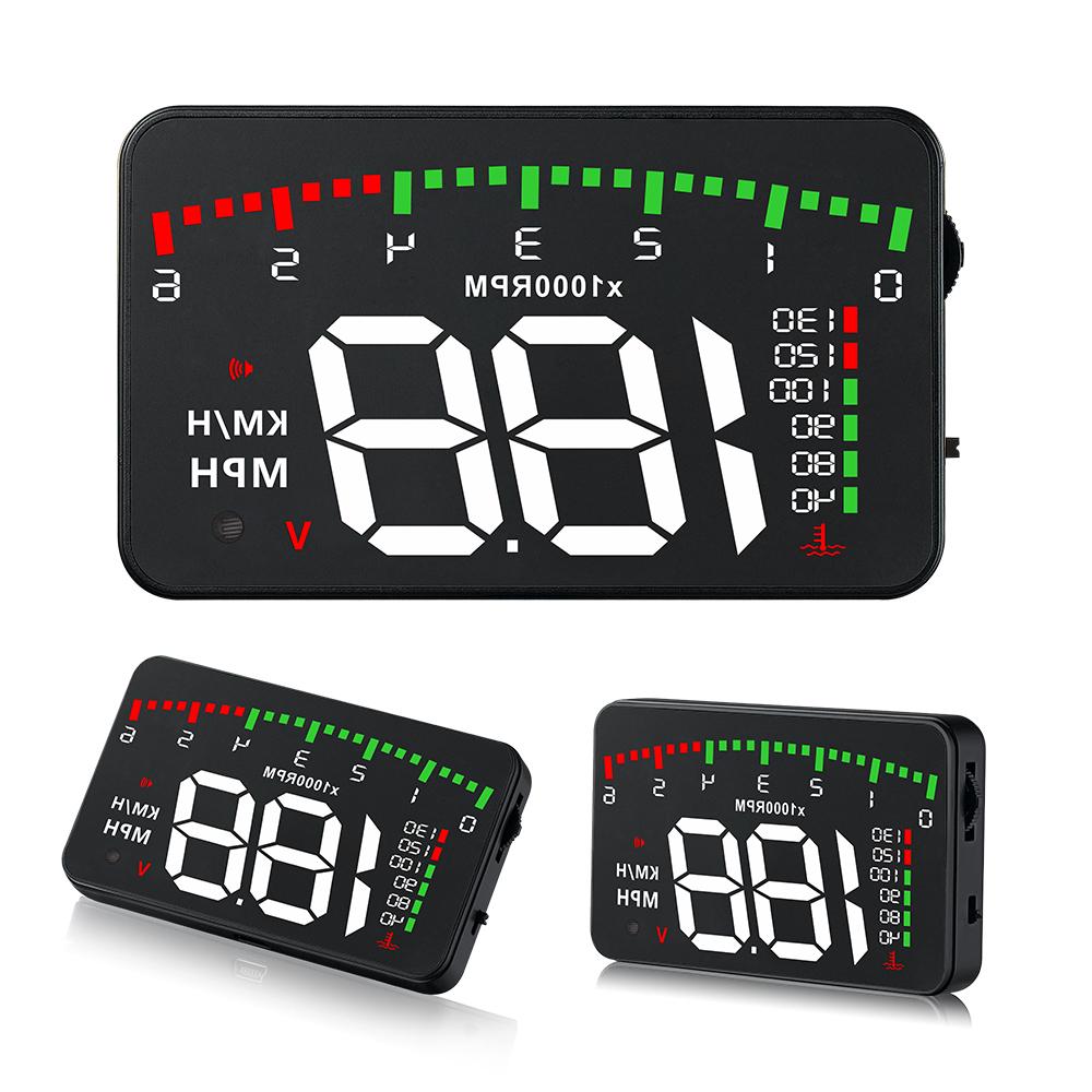 A900 Car Head Up Display Auto HUD Car Projector Display With Alarm EOBD OBD2 Speedometer Windshield Electronic Car Accessories