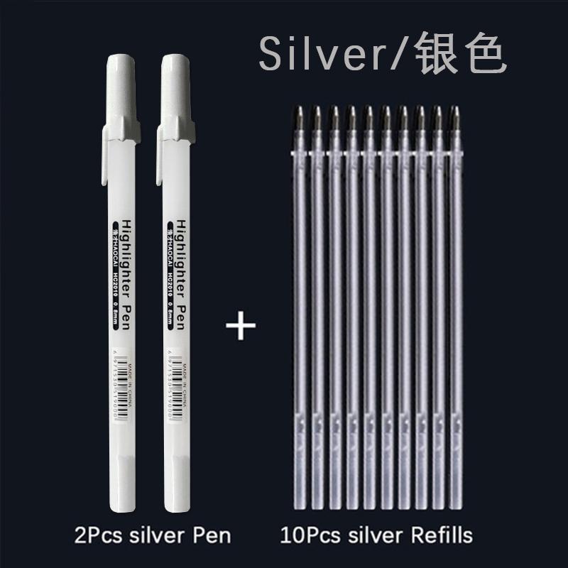 0.8mm Paint Marker Permanent Marker Graffiti Metalic Marker Pens Gold Silver White Pen Writting Drawing Art Supplies