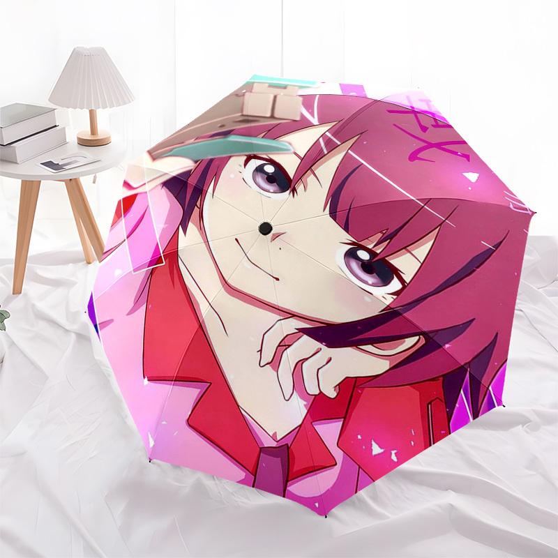 1pc Anime Character Outdoor Umbrella - Automatic Opening/Closing, Portable 3-Fold Design, 8-Bone Iron Frame, Perfect Gift for Fans, Travelers, Da