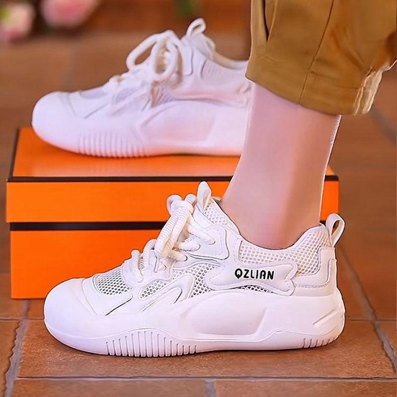 

Popular Korean version mesh breathable thick baseplate shoes women s 2025 summer new color matching versatile casual sports shoes women s tide 35