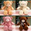 Lattice Bowknot Teddy Bear Plush Toy Animal Stuffed Doll Decoration Gift Kids