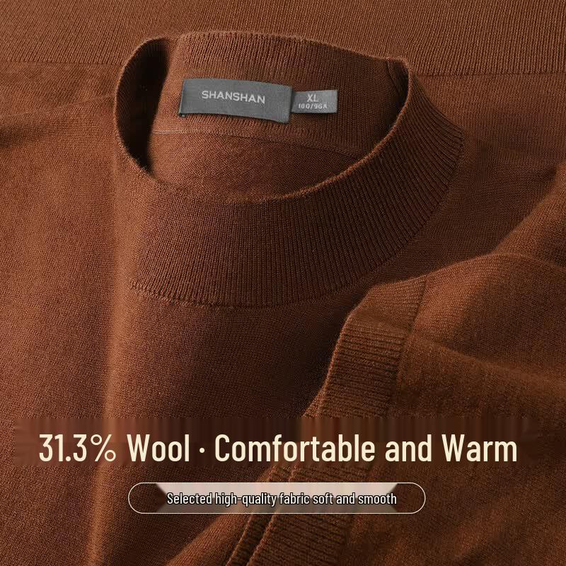 SHANSHAN Men's Summer Wool Blend Knit Tee