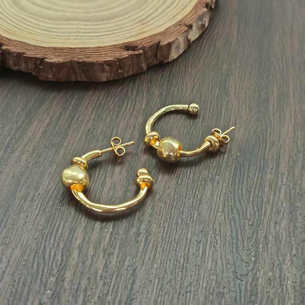 UNO DE50 S925 Silver Gold Plated Elegant Earrings High Quality Jewelry Gift for Women Fashion Noble Style