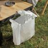 Outdoor Camping Picnics Trash Bag Holder Fixed Linkage Kitchen Household Garbage Hanging Storage Rack Stand Outdoors  Black