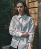 CGP (Women) Lace Detail Long Sleeve Shirt_Sky Blue