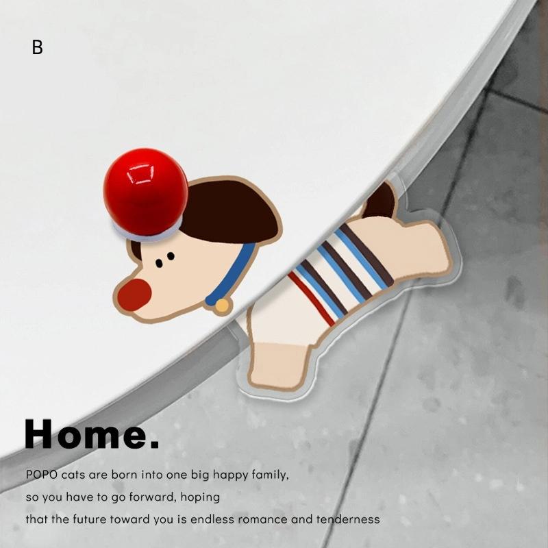 Acrylic Sausage Dog Toilet Lid Holder No-Touch Portable Toilet Lid Opener Cartoon Easy Grip Toilet Anti Dirty Handle Toilet Use