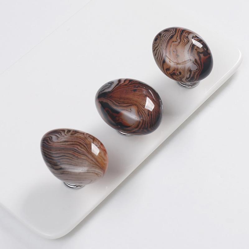 1 τεμάχιο ντουλάπι ανθεκτικό φυσικό ακατέργαστο πέτρα DIY αχάτη πέτρα συρτάρι τραβά λαβή πόρτα έπιπλα μονής τρύπας