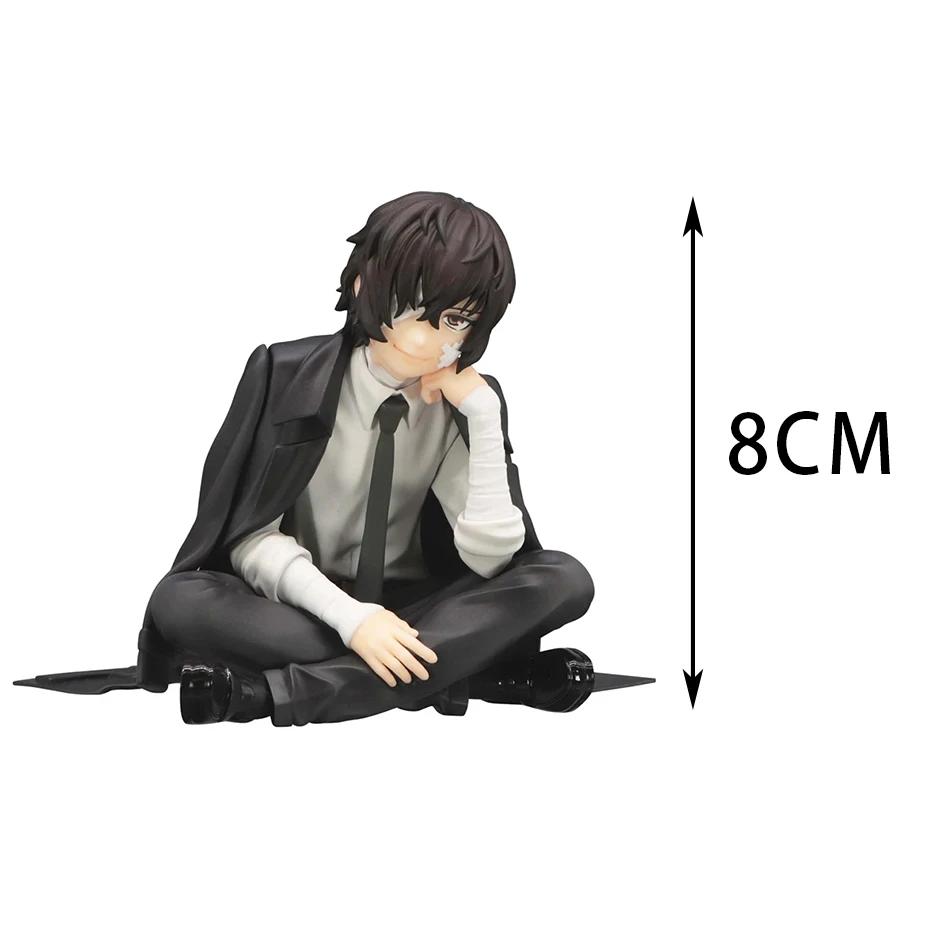 12cm FuRyu Bungo Stray Dogs Dazai Osamu Noodles Press Figure Japanese Cartoon Figurines Collection Cute Toys Kid Friendly Entertaining Fun Play Safe