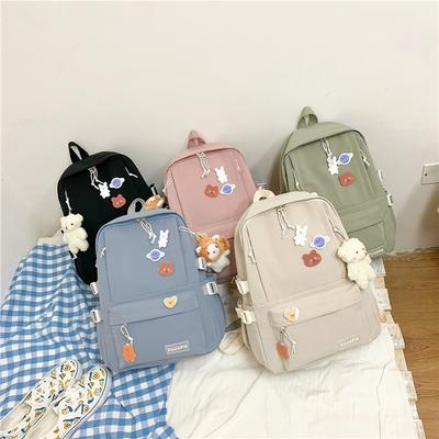 New Harajuku School Bag Student Large Capacity School Bag Fresh Trend Backpack Fan Workwear Style Backpack
