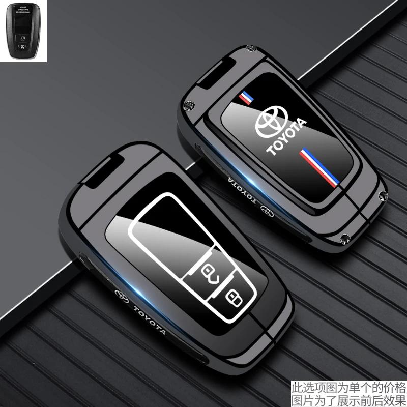 Hight Quality Galvanized Alloy Car Key Cover Case For Toyota Camry Mark X RAV-4 PRADO COROLLA HIGHLANDER 2 3 Buttons Keyless