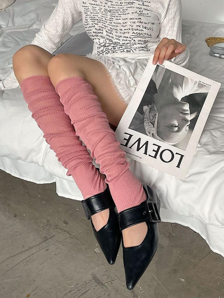 Summer Thin Socks Y2K Girls Sweet Lolita Long Socks Stocking Korea Style Ruffles Knee Socks Stockings Ballet Long Stockings
