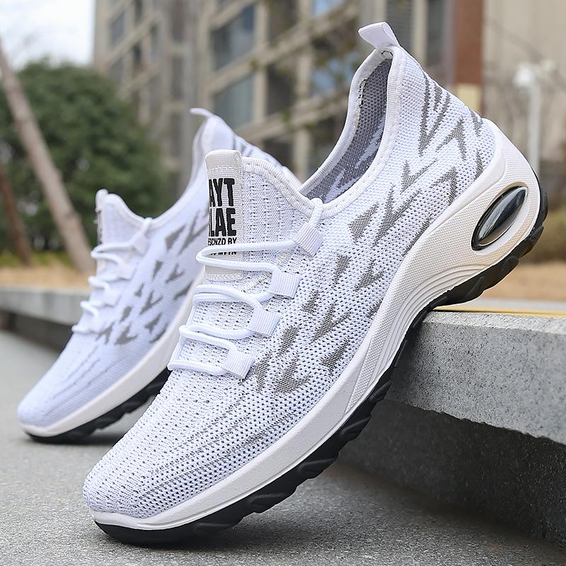

Flying woven men s shoes spring, men s casual shoes breathable mesh sneakers men s 40