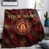 Custom Name,Manchester United FC Printed Flannel Blanket, Soft Throw for Bedroom Sofa, Washable, Christmas Present, Great Gift.