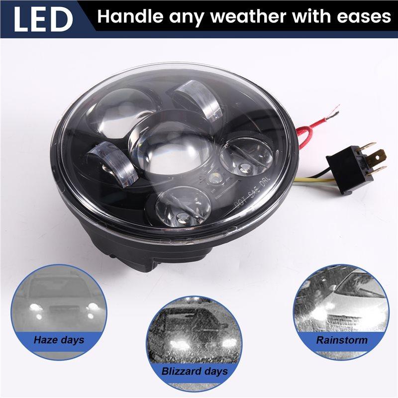 Motorcycle LED Headlight 5.75 Inch For Modified Parts