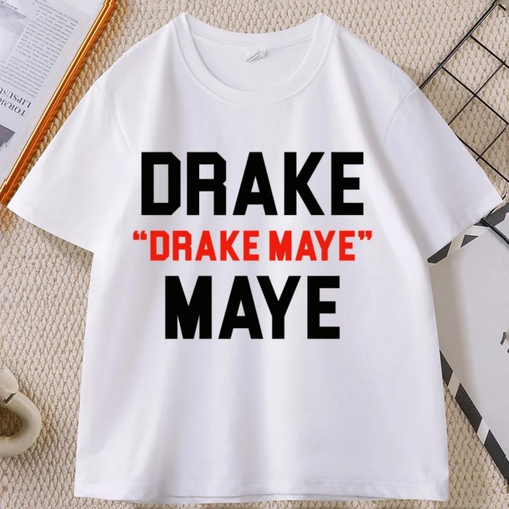 Men's Football Joke T-shirt Drake Maye Printed Cotton Tshirt Short Sleeve T-shirt Men Graphic Tee Streetwear Clothing Y2k