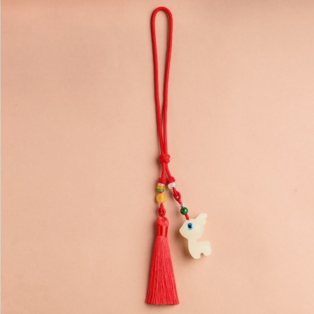 Rope Hanging Ornament Luminous Stone Car Key Chain Chinese Style Key Chain Key Ring Bag Pendant