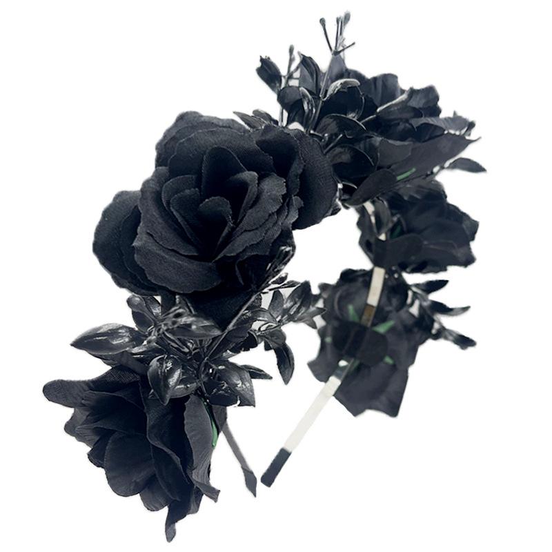 Halloween Flower Headband with Spider for Cosplay or Makeup Party