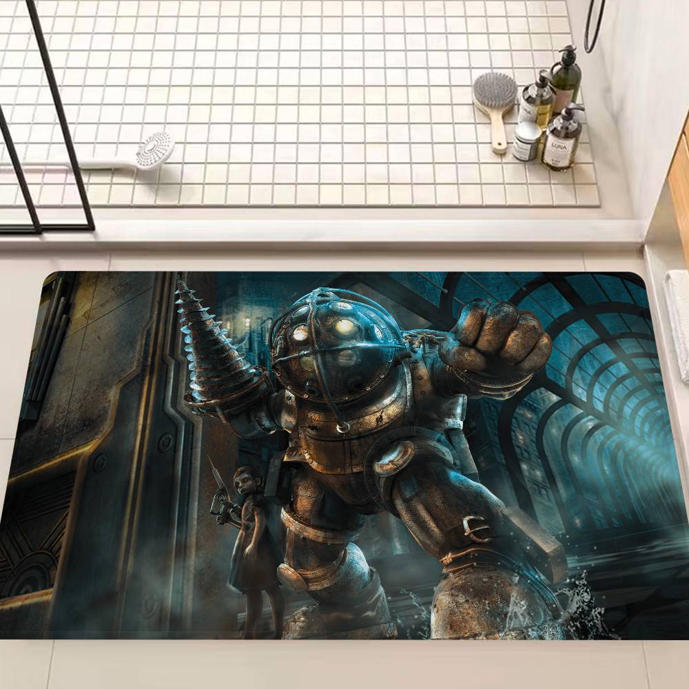 Video Game B-BioShock Floor Mat Nordic Style Home Doormat Bathroom-Toilet Mats Bedroom Hotel Decor Mat