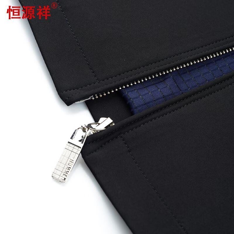 Hengyuanxiang Men's Wrinkle-Free Solid Business Jacket