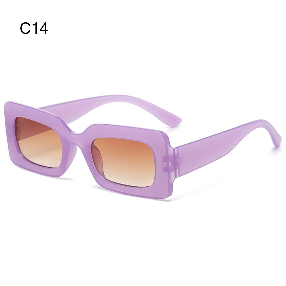 Candy Color Rectangle Sunglasses for Women Men Y2K Sun Glasses Vintage Shades Eyewear UV400 Protection 90’s Party Favors