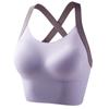 Bra Women's Integrated Fixed Cross Back Sports Bra High Impact Shockproof Tank Brassiere for Running Fitness Yoga