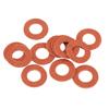 500Pcs Carbon Steel Plated White Zinc Red Insulation Flat Washer Set